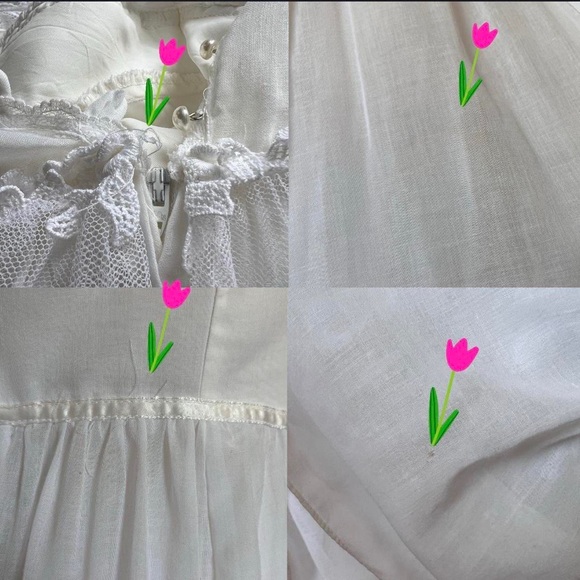 SOLD! โ
Vintage 1970โs Gunne Sax Peasant Style Lace Wedding Formal Gown - Picture 6 of 7